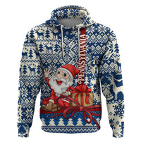 Pennsylvania Christmas Hoodie Santa Claus With Gift Box Xmas Pattern - Wonder Print Shop