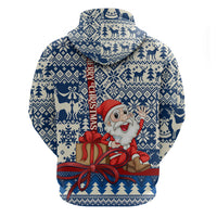 Pennsylvania Christmas Hoodie Santa Claus With Gift Box Xmas Pattern - Wonder Print Shop