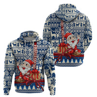 Pennsylvania Christmas Hoodie Santa Claus With Gift Box Xmas Pattern - Wonder Print Shop