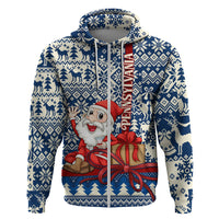 Pennsylvania Christmas Hoodie Santa Claus With Gift Box Xmas Pattern - Wonder Print Shop