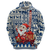 Pennsylvania Christmas Hoodie Santa Claus With Gift Box Xmas Pattern - Wonder Print Shop