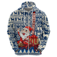 Pennsylvania Christmas Hoodie Santa Claus With Gift Box Xmas Pattern - Wonder Print Shop