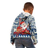 Pennsylvania Christmas Kid Hoodie Santa Claus With Gift Box Xmas Pattern - Wonder Print Shop
