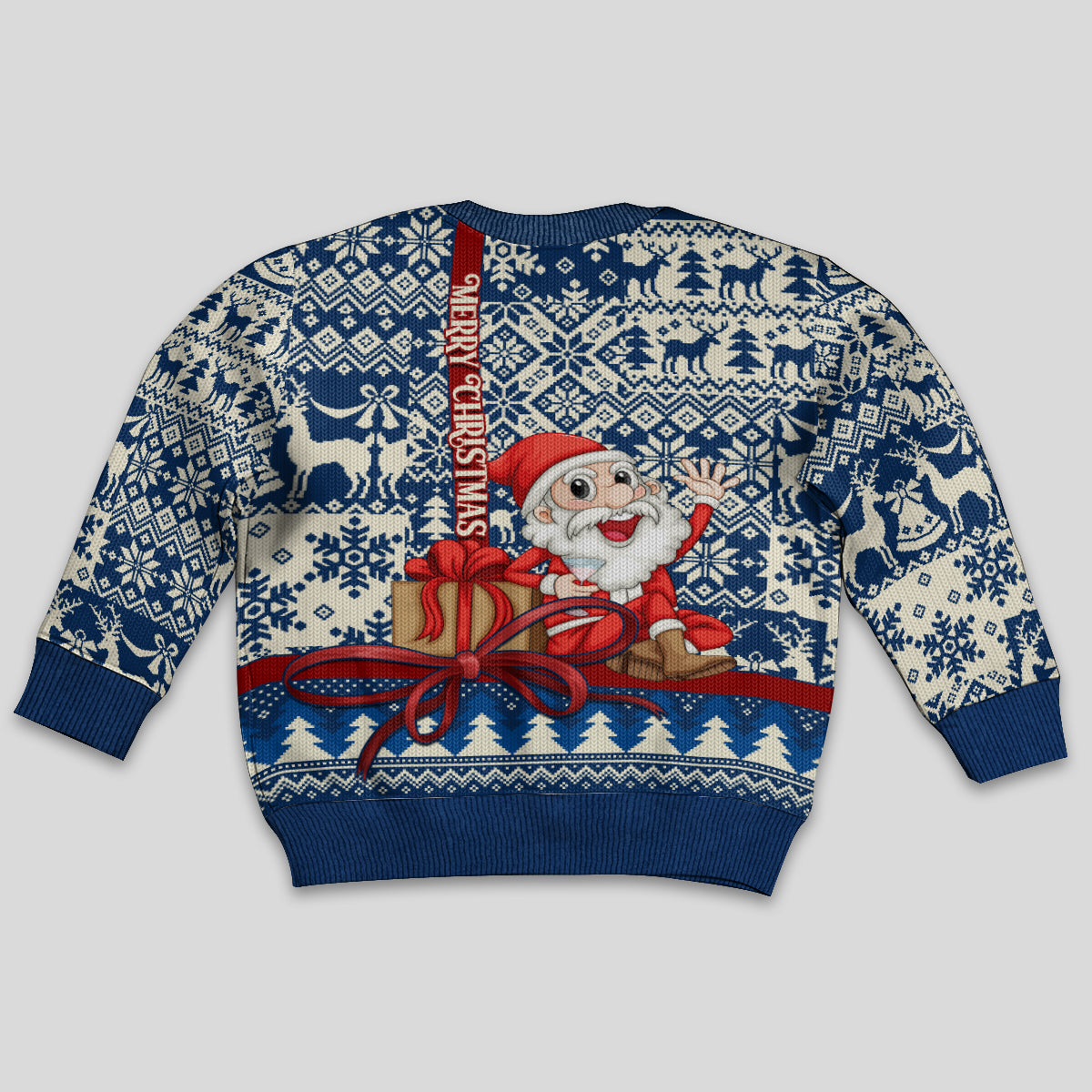 Pennsylvania Christmas Kid Ugly Christmas Sweater Santa Claus With Gift Box Xmas Pattern - Wonder Print Shop