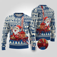 Pennsylvania Christmas Ugly Christmas Sweater Santa Claus With Gift Box Xmas Pattern - Wonder Print Shop