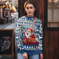 Pennsylvania Christmas Ugly Christmas Sweater Santa Claus With Gift Box Xmas Pattern - Wonder Print Shop