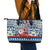 Pennsylvania Christmas Leather Tote Bag Santa Claus With Gift Box Xmas Pattern - Wonder Print Shop
