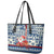 Pennsylvania Christmas Leather Tote Bag Santa Claus With Gift Box Xmas Pattern - Wonder Print Shop