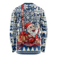 Pennsylvania Christmas Long Sleeve Shirt Santa Claus With Gift Box Xmas Pattern - Wonder Print Shop