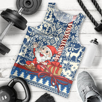 Pennsylvania Christmas Men Tank Top Santa Claus With Gift Box Xmas Pattern - Wonder Print Shop