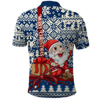 Pennsylvania Christmas Polo Shirt Santa Claus With Gift Box Xmas Pattern - Wonder Print Shop