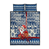 Pennsylvania Christmas Quilt Bed Set Santa Claus With Gift Box Xmas Pattern - Wonder Print Shop
