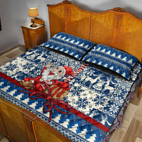 Pennsylvania Christmas Quilt Bed Set Santa Claus With Gift Box Xmas Pattern - Wonder Print Shop