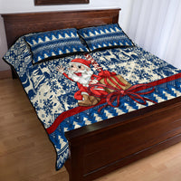 Pennsylvania Christmas Quilt Bed Set Santa Claus With Gift Box Xmas Pattern - Wonder Print Shop
