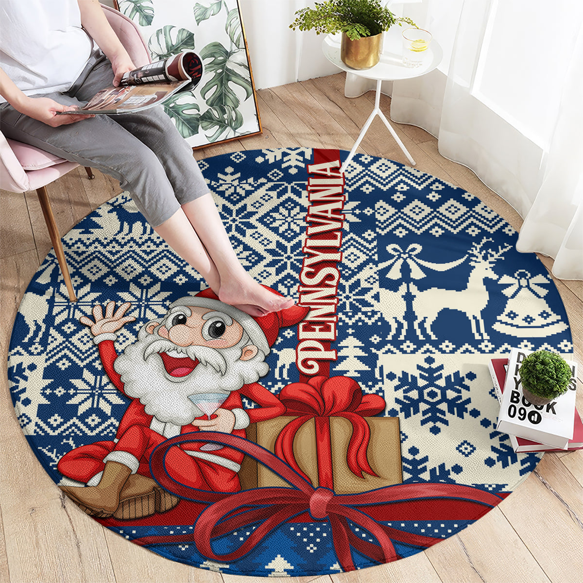 pennsylvania-christmas-round-carpet-santa-claus-with-gift-box-xmas-pattern
