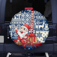 Pennsylvania Christmas Spare Tire Cover Santa Claus With Gift Box Xmas Pattern - Wonder Print Shop