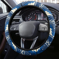 Pennsylvania Christmas Steering Wheel Cover Santa Claus With Gift Box Xmas Pattern - Wonder Print Shop