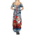 Pennsylvania Christmas Summer Maxi Dress Santa Claus With Gift Box Xmas Pattern - Wonder Print Shop
