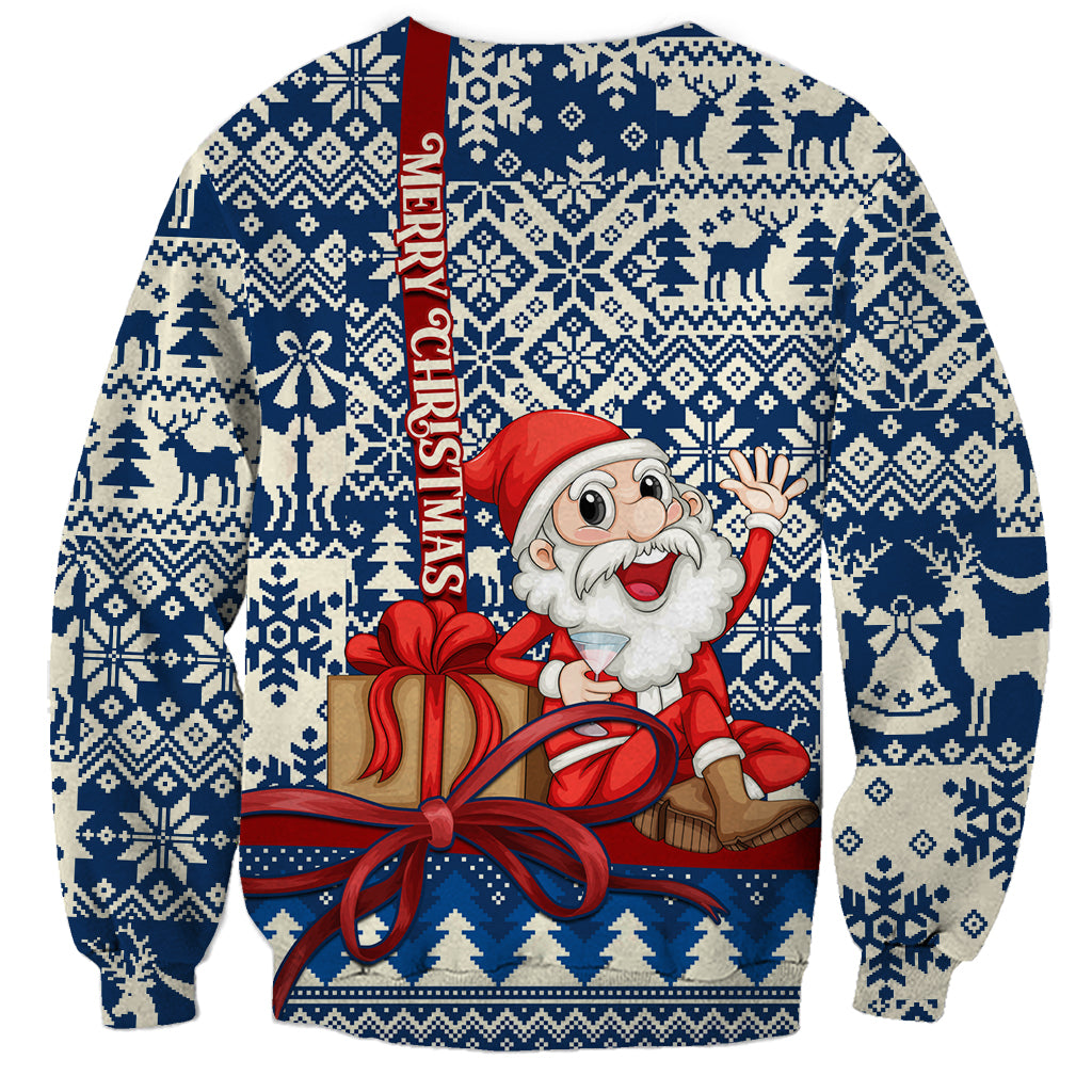 Pennsylvania Christmas Sweatshirt Santa Claus With Gift Box Xmas Pattern - Wonder Print Shop