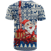 Pennsylvania Christmas T Shirt Santa Claus With Gift Box Xmas Pattern - Wonder Print Shop