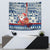 Pennsylvania Christmas Tapestry Santa Claus With Gift Box Xmas Pattern - Wonder Print Shop