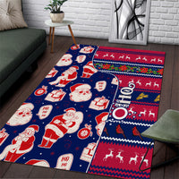 Custom Ohio Christmas Area Rug Santa Claus Pattern Unique Style - Wonder Print Shop