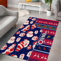 Custom Ohio Christmas Area Rug Santa Claus Pattern Unique Style - Wonder Print Shop