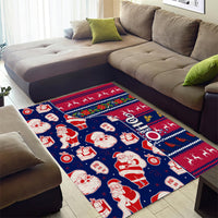 Custom Ohio Christmas Area Rug Santa Claus Pattern Unique Style - Wonder Print Shop