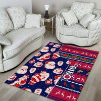 Custom Ohio Christmas Area Rug Santa Claus Pattern Unique Style - Wonder Print Shop