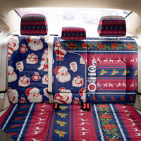 Custom Ohio Christmas Back Car Seat Cover Santa Claus Pattern Unique Style - Wonder Print Shop
