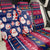 Custom Ohio Christmas Back Car Seat Cover Santa Claus Pattern Unique Style - Wonder Print Shop