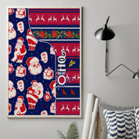 Custom Ohio Christmas Canvas Wall Art Santa Claus Pattern Unique Style - Wonder Print Shop