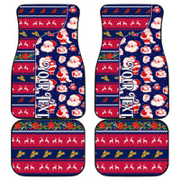 Custom Ohio Christmas Car Mats Santa Claus Pattern Unique Style - Wonder Print Shop
