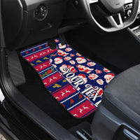 Custom Ohio Christmas Car Mats Santa Claus Pattern Unique Style - Wonder Print Shop