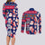 Custom Ohio Christmas Couples Matching Long Sleeve Bodycon Dress and Long Sleeve Button Shirt Santa Claus Pattern Unique Style - Wonder Print Shop