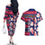 Custom Ohio Christmas Couples Matching Off The Shoulder Long Sleeve Dress and Hawaiian Shirt Santa Claus Pattern Unique Style - Wonder Print Shop