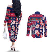 custom-ohio-christmas-couples-matching-off-the-shoulder-long-sleeve-dress-and-long-sleeve-button-shirt-santa-claus-pattern-unique-style