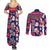 Custom Ohio Christmas Couples Matching Summer Maxi Dress and Long Sleeve Button Shirt Santa Claus Pattern Unique Style - Wonder Print Shop