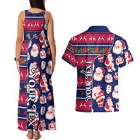 Custom Ohio Christmas Couples Matching Tank Maxi Dress and Hawaiian Shirt Santa Claus Pattern Unique Style - Wonder Print Shop