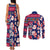 Custom Ohio Christmas Couples Matching Tank Maxi Dress and Long Sleeve Button Shirt Santa Claus Pattern Unique Style - Wonder Print Shop