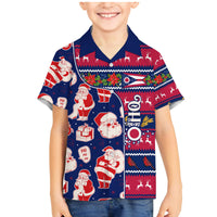 Custom Ohio Christmas Family Matching Mermaid Dress and Hawaiian Shirt Santa Claus Pattern Unique Style - Wonder Print Shop