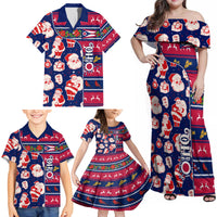 Custom Ohio Christmas Family Matching Off Shoulder Maxi Dress and Hawaiian Shirt Santa Claus Pattern Unique Style - Wonder Print Shop