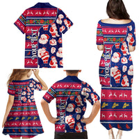 Custom Ohio Christmas Family Matching Puletasi Dress and Hawaiian Shirt Santa Claus Pattern Unique Style - Wonder Print Shop