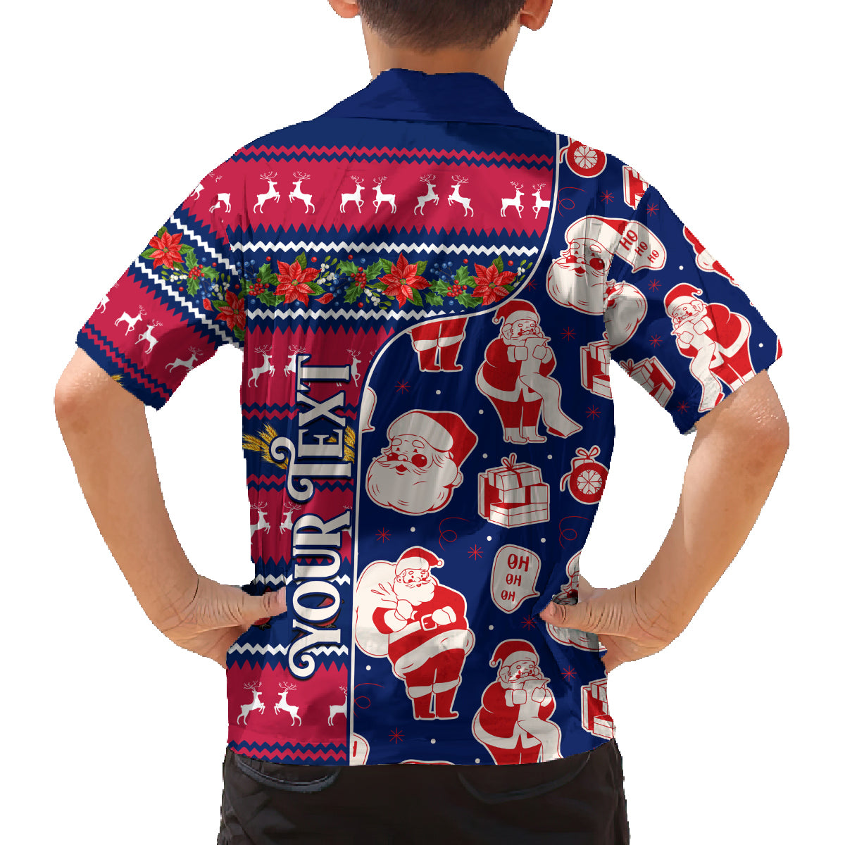 Custom Ohio Christmas Family Matching Tank Maxi Dress and Hawaiian Shirt Santa Claus Pattern Unique Style - Wonder Print Shop