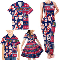 Custom Ohio Christmas Family Matching Tank Maxi Dress and Hawaiian Shirt Santa Claus Pattern Unique Style - Wonder Print Shop