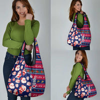 Custom Ohio Christmas Grocery Bag Santa Claus Pattern Unique Style