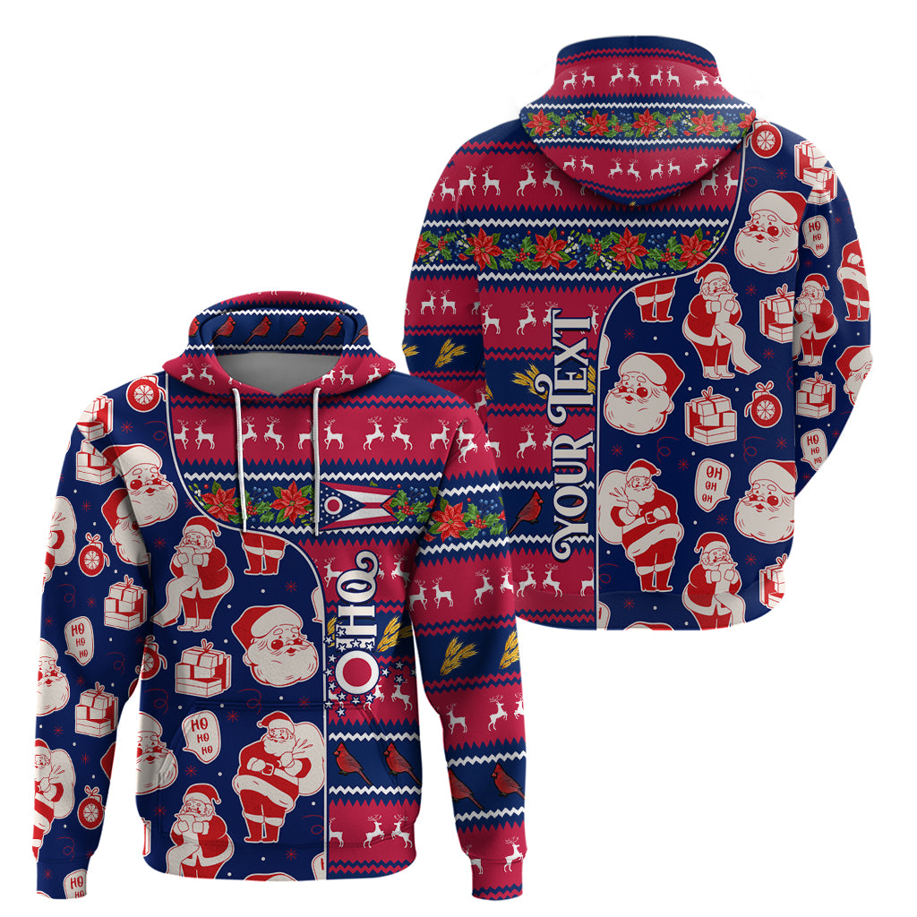 Custom Ohio Christmas Hoodie Santa Claus Pattern Unique Style - Wonder Print Shop