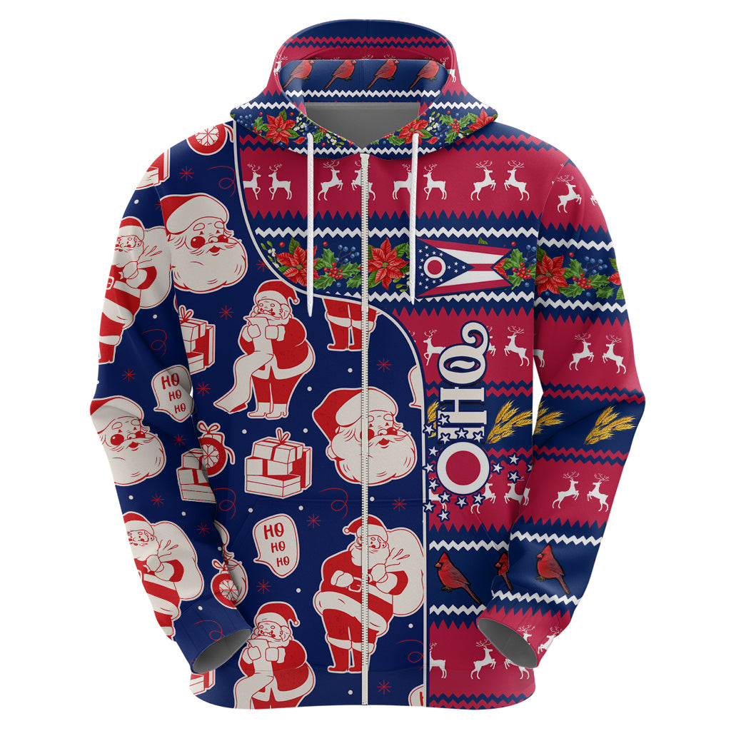 Custom Ohio Christmas Hoodie Santa Claus Pattern Unique Style - Wonder Print Shop