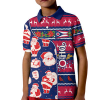 Custom Ohio Christmas Kid Polo Shirt Santa Claus Pattern Unique Style - Wonder Print Shop