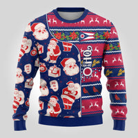Custom Ohio Christmas Ugly Christmas Sweater Santa Claus Pattern Unique Style - Wonder Print Shop